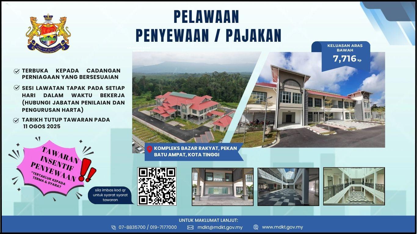 PELAWAAN PENYEWAAN / PAJAKAN KOMPLEKS BAZAR RAKYAT
