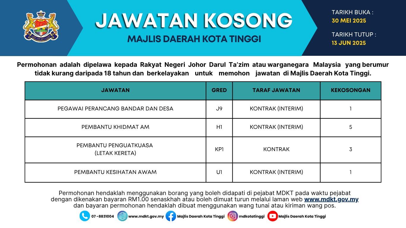 IKLAN JAWATAN KOSONG